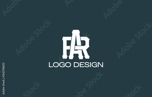 Bold RA monogram logo in modern white typography on dark background, ideal for personal branding, creative professionals, or business identity design