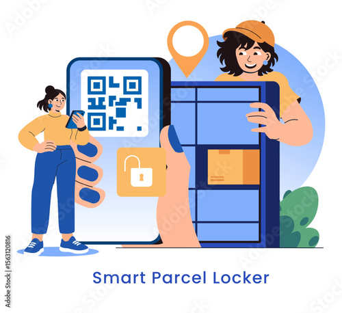 Future Of Delivery. Flat Vector Illustration