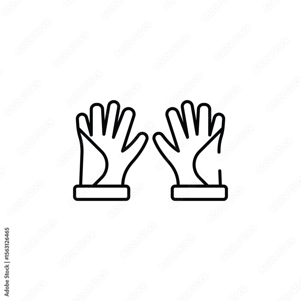 Glove icon design with white background stock illustration Glove icon design with white background stock illustration