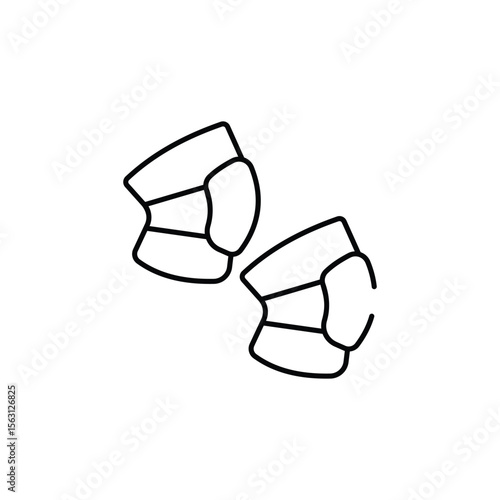 Knee Pads icon design with white background stock illustration