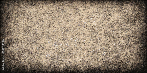 A dark, aged grunge texture background with a vintage, rough concrete wall pattern and ample copy space