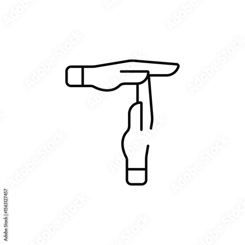 Timeout icon design with white background stock illustration