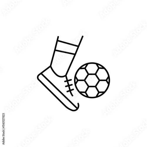 Kickoff icon design with white background stock illustration