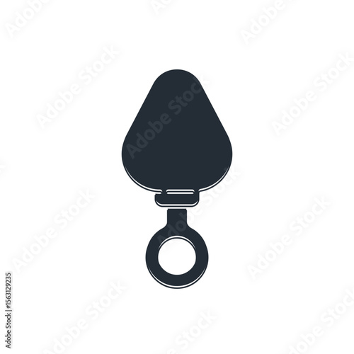 Black Anal plug icon isolated on white background. Butt plug sign. Fetish accessory. Sex toy for men and woman. Vector