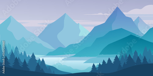 mountain landscape with mountains