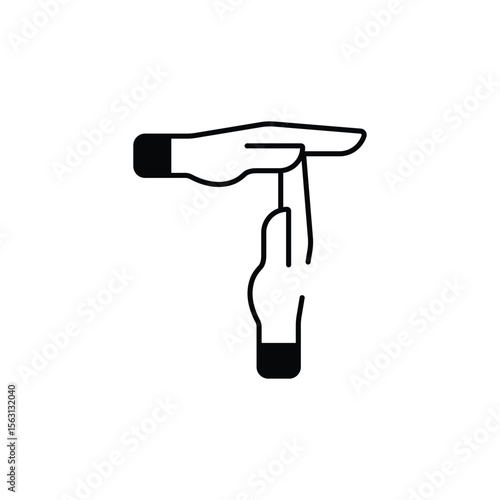 Timeout icon design with white background stock illustration