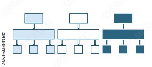 Blue Site map icon isolated on white background. Vector