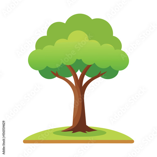 A surreal vector icon of a tree that appears to be floating, evoking themes of dreams, magic, weightlessness, or abstract natural phenomena.