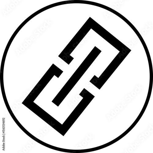 Attachment link icon, Internet URL webpage url link vector. Chain, link symbol isolated on transparent background, Paperclip Hyperlink Icon. link From contact and communication device.