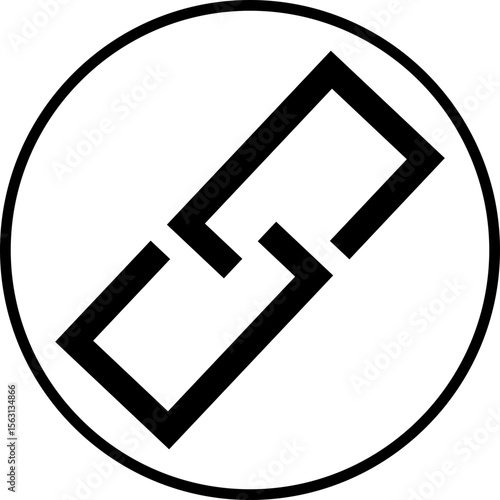 Attachment link icon, Internet URL webpage url link vector. Chain, link symbol isolated on transparent background, Paperclip Hyperlink Icon. link From contact and communication device.