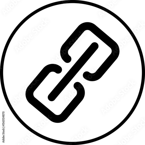 Attachment link icon, Internet URL webpage url link vector. Chain, link symbol isolated on transparent background, Paperclip Hyperlink Icon. link From contact and communication device.
