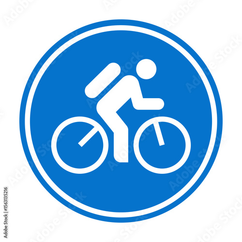Bike lane sign, bike area icon, bicycle zone symbol.