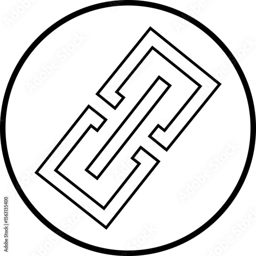 Attachment link icon, Internet URL webpage url link vector. Chain, link symbol isolated on transparent background, Paperclip Hyperlink Icon. link From contact and communication device.