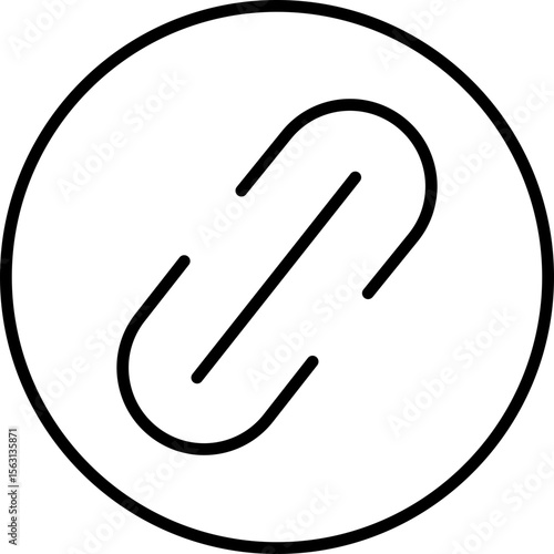 Attachment link icon, Internet URL webpage url link vector. Chain, link symbol isolated on transparent background, Paperclip Hyperlink Icon. link From contact and communication device.