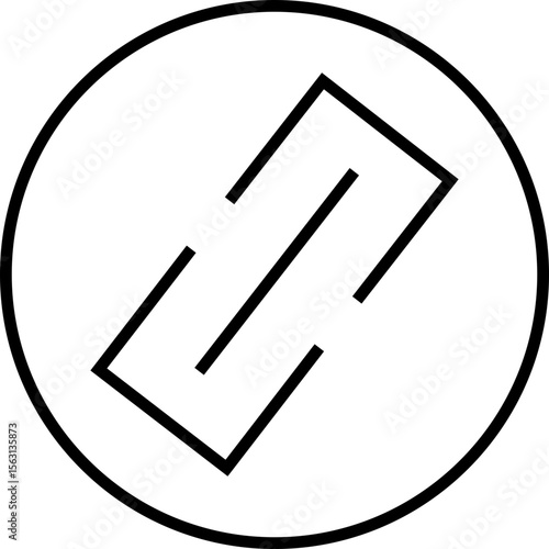 Attachment link icon, Internet URL webpage url link vector. Chain, link symbol isolated on transparent background, Paperclip Hyperlink Icon. link From contact and communication device.