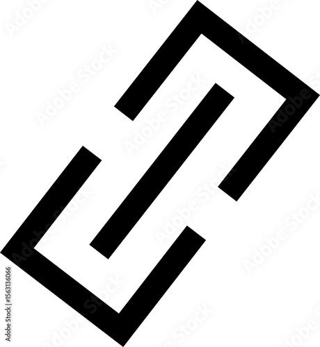 Attachment link icon, Internet URL webpage url link vector. Chain, link symbol isolated on transparent background, Paperclip Hyperlink Icon. link From contact and communication device.