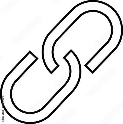 Attachment link icon, Internet URL webpage url link vector. Chain, link symbol isolated on transparent background, Paperclip Hyperlink Icon. link From contact and communication device.