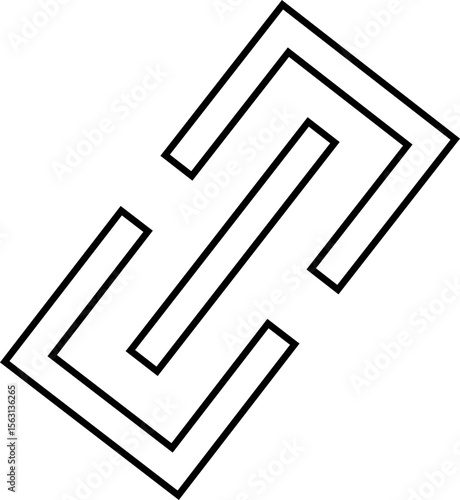 Attachment link icon, Internet URL webpage url link vector. Chain, link symbol isolated on transparent background, Paperclip Hyperlink Icon. link From contact and communication device.