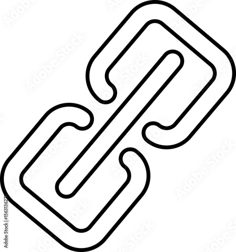 Attachment link icon, Internet URL webpage url link vector. Chain, link symbol isolated on transparent background, Paperclip Hyperlink Icon. link From contact and communication device.