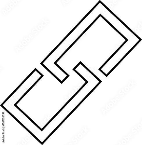 Attachment link icon, Internet URL webpage url link vector. Chain, link symbol isolated on transparent background, Paperclip Hyperlink Icon. link From contact and communication device.