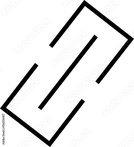 Attachment link icon, Internet URL webpage url link vector. Chain, link symbol isolated on transparent background, Paperclip Hyperlink Icon. link From contact and communication device.