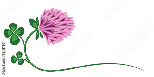 The symbol of a blooming field clover.