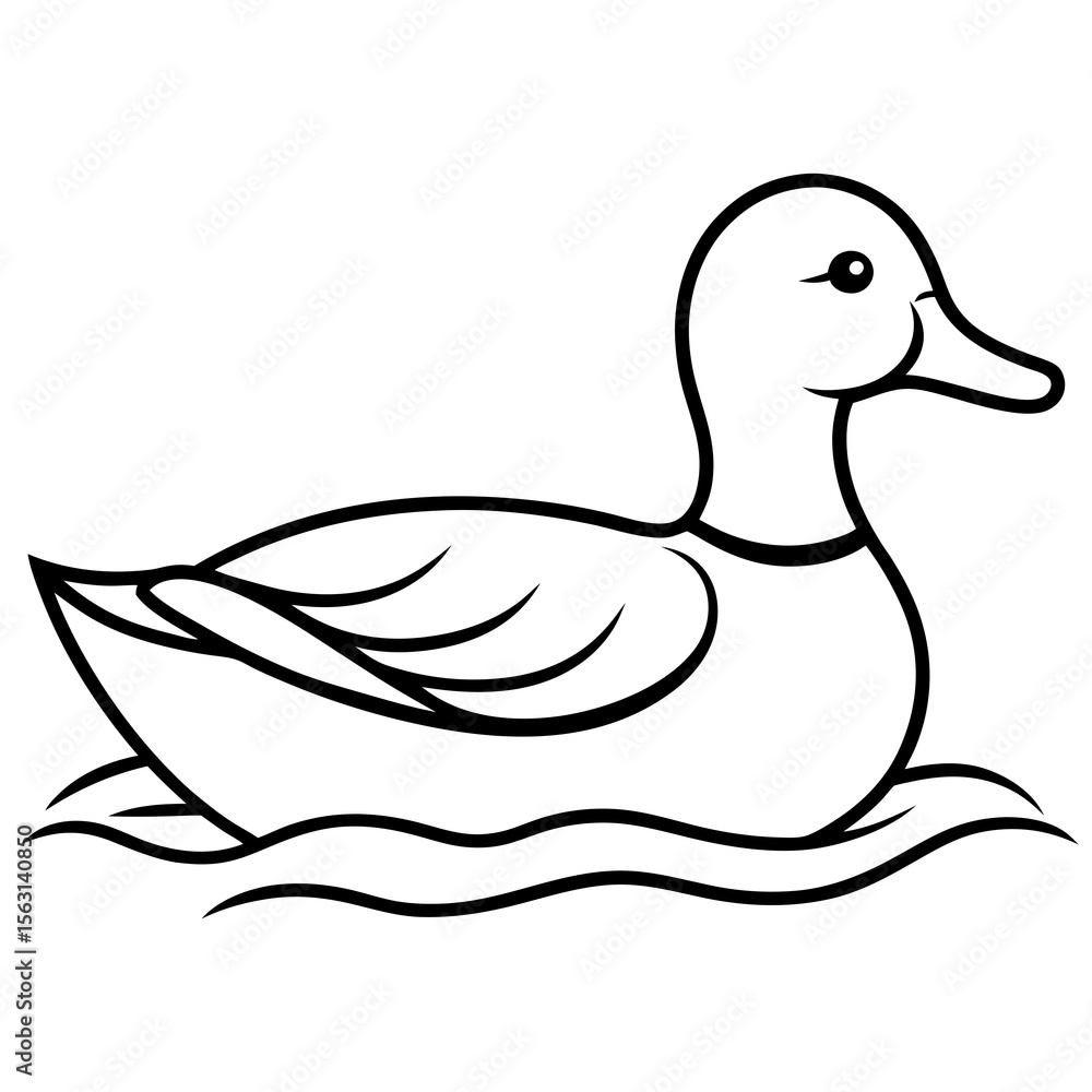 Obraz premium Simple Duck Silhouette