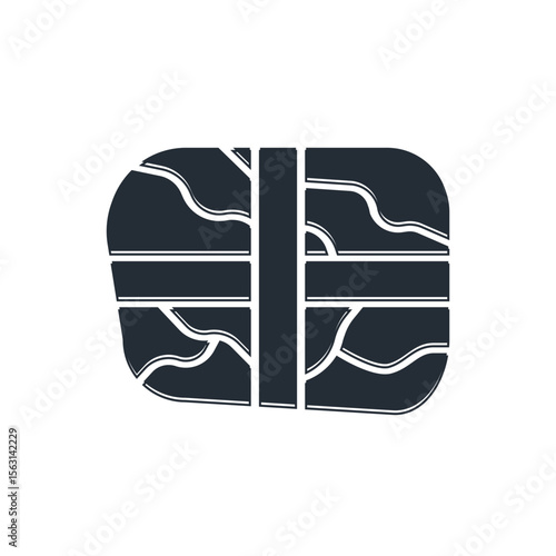 Black Package with cocaine icon isolated on white background. Health danger. Vector
