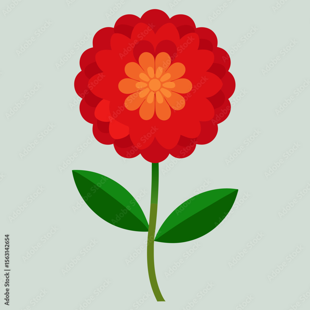Naklejka premium red dahlia flower