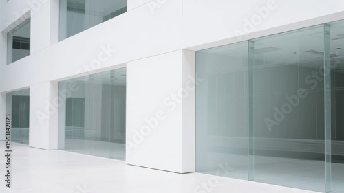 Modern Building Exterior with Glass and Concrete Facade