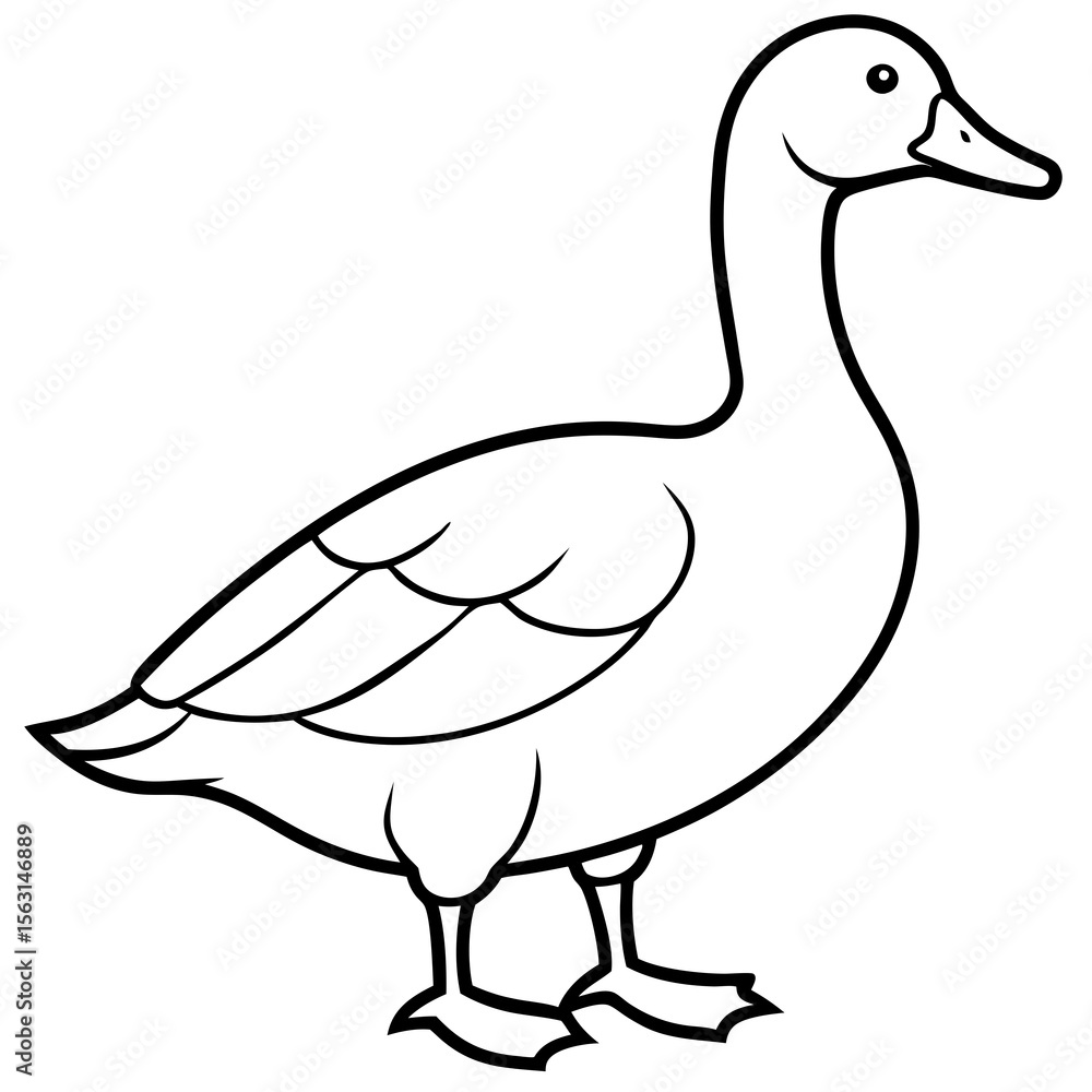 Obraz premium Simple Goose Contour