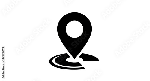 Location pin icon vector map pointer symbol gps navigation destination on transparent background