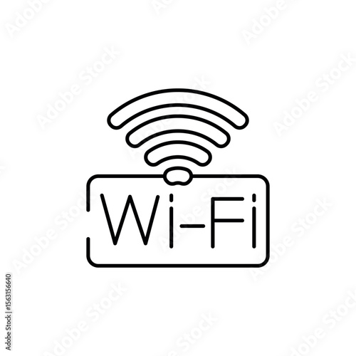 Free Wifi icon design with white background stock illustration