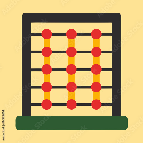 wooden abacus isolated on white background