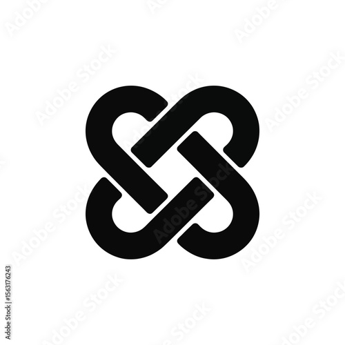 Intertwined abstract icon
