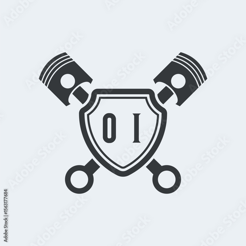 OI Initials Vektor Stok Otomotif Logo Design