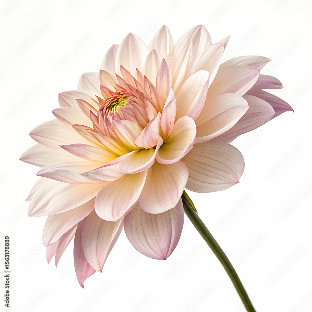Fototapeta premium Single Flower Isolated on White Background