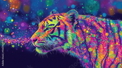 Wallpaper Mural Cosmic Tiger T-Shirt Design Torontodigital.ca