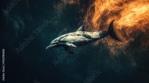 Wallpaper Mural Nebula Dolphin T-Shirt Graphic Torontodigital.ca