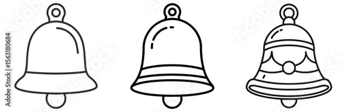 Metal Bell Coloring Page - Classic Bell Line Art Outline for Kids and Adults