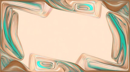 Abstract frame, flowing lines