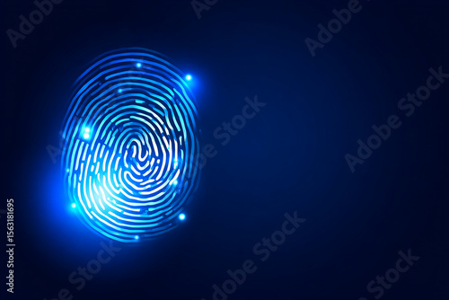 Wallpaper Mural Digital finger print in blue tones Torontodigital.ca