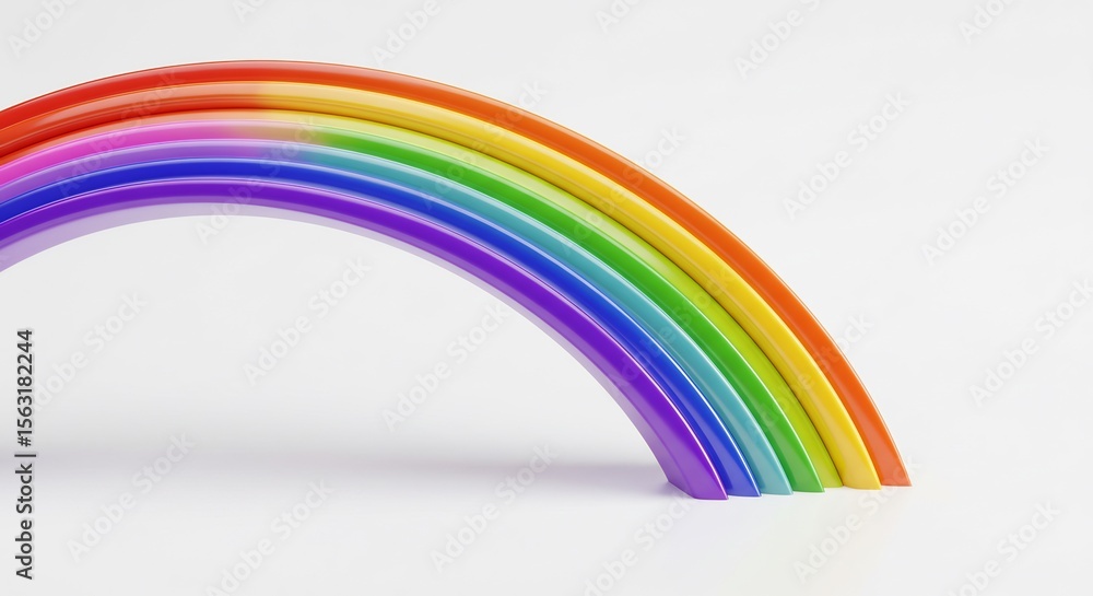 Fototapeta premium Arc-en-ciel vibrant couleurs pastel douceur lumière pure. AI Generated