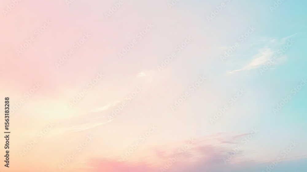 Fototapeta premium Soft pastel gradient background, dreamy, smooth, calming, delicate, ethereal, architecture style contemporary, color scheme pastel pinks and blues, subtle transitions.