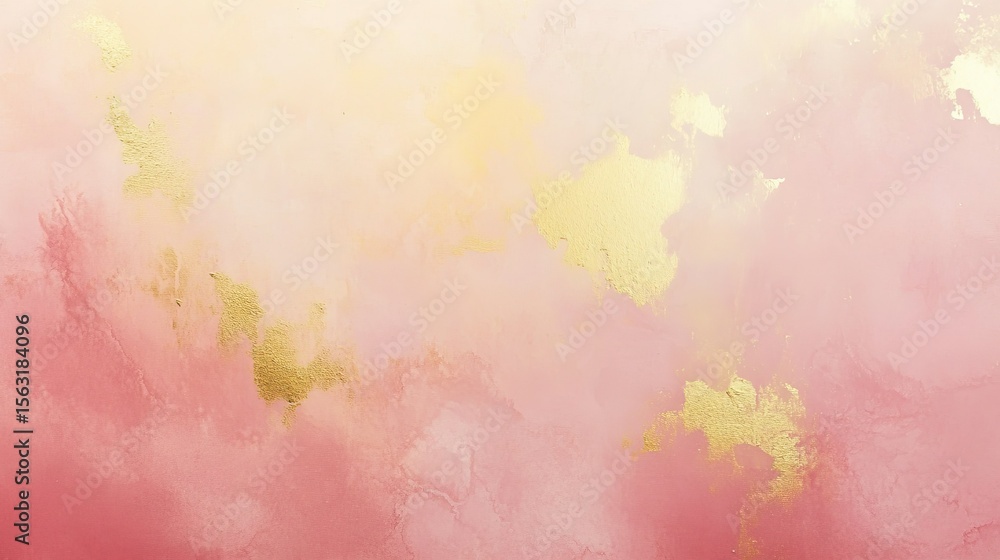 Obraz premium Soft blush pink and gold gradient background, delicate, smooth, warm, elegant, dreamy, color scheme blush pink and gold, soft transitions.