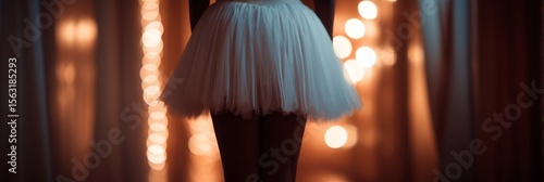 Silhouette of poised ballerina in ethereal tutu, echoing serenity of World Ballet Day's graceful dance veneration