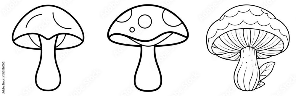Reishi Mushroom Coloring Page - Medicinal Fungi Line Art for Kids and Adults Reishi Mushroom Coloring Page - Medicinal Fungi Line Art for Kids and Adults