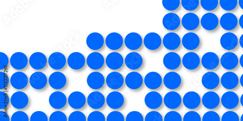 Seamless pattern of blue polka dots with transparent background. suit Kurt digital design motif colorful wallpaper illustration, traditional design. wall decorated blue mosaic tiles texture background
