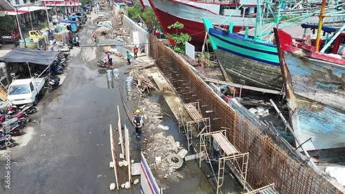 daily life in the coastal port of Jakarta