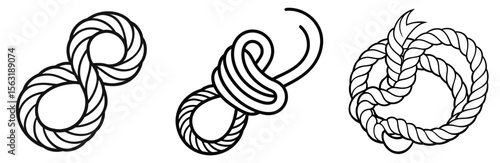 Skein Strong Rope Coloring Page - Durable Rope Line Art for Kids and Adults
